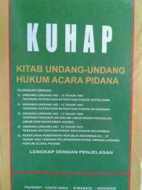 KUHAP Kitab Undang - Undang Hukum Acara Pidana