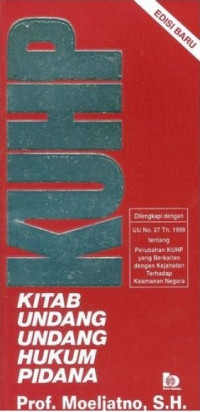 Image of KUHP Kitab Undang - Undang Hukum Pidana